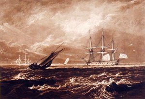 The Leader Sea Piece, engraved by Charles Turner 1773-1857 1859-61