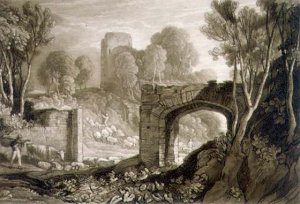 East Gate, Winchelsea, from the Liber Studiorum, engraved by Samuel William Reynolds, 1819