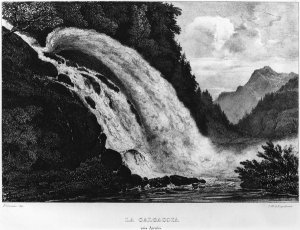 View of the Calcaccia waterfall, 1831