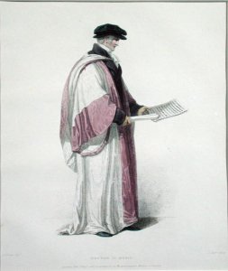 Doctor of Music, engraved by J. Agar, published in R. Ackermanns History of Oxford, 1813