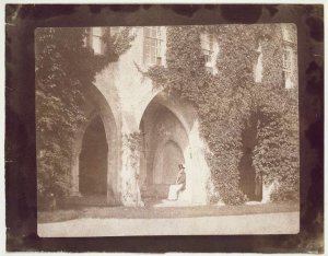 Reverend Calvert Jones seated in the Cloisters, Laycock Abbey, c.1847