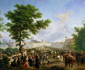 The Entry of Napoleon Bonaparte 1769-1821 and the French Army into Munich, 24th October 1805, 1808