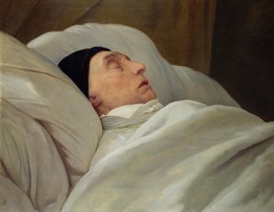 Marie Joseph 1757-1834 Marquise de La Fayette, on his Deathbed