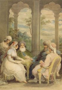 Prince Rasselas and his sister conversing in their summer palace on the banks of the Nile, 1804