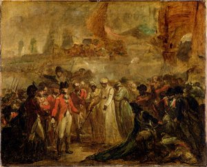 The Surrender of the Two Sons of Tipu Sahib 1749-99, Sultan of Mysore, to Sir David Baird, c.1800