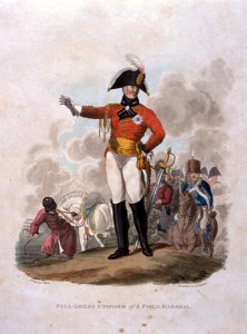 Full Dress Uniform of a Field Marshal, from Costumes of the Army of the British Empire, according to the last regulations 1812, engraved by J.C. Stadler, published by Colnaghi and Co. 1812-15