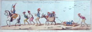 French Volunteers marching to the Conquest of Great Britain, etched by James Gillray 1757-1815 published by Hannah Humphrey in 1803