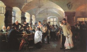 In the Hofbrauhaus in Munich 1892