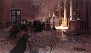 Prayer in the St. Marks Basilica in Venice 1890s