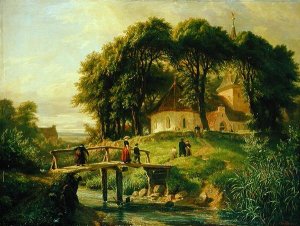 Going to Church in Alt-Rahlstedt, 1861