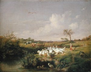 Geese Grazing, 1854