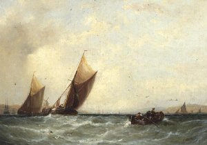 Fishing Boats off a Dutch Coast