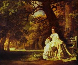 Lady reading in a Park, c.1768-70