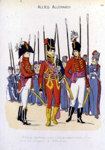 The Duke of Cambridge and His Aides de Camps Reviewing the Troops by Christoph Suhr 1771-1842