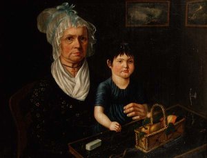 Portrait of Mrs. Catherina Bircher with Her Granddaughter