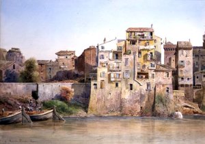 View of the Tevere a Monte Brianzo, Rome