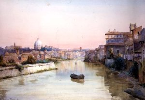 View of the Tevere from the Ponte Sisto