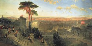 Rome, Sunset from the Convent of San Onofrio on Mount Janiculum, 1856