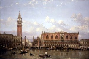 The Doges Palace, Venice, from the Bacino di San Marco, 1853