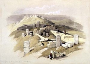 Temple on Gebel Garabe, called Surabit el Khadim, February 17th 1839, plate 119 from Volume III of The Holy Land, engraved by Louis Haghe 1806-85 pub. 1849