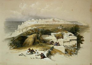 Jaffa, March 26th 1839, plate 62 from Volume II of The Holy Land, engraved by Louis Haghe 1806-85 pub. 1843