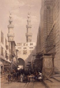 Minarets and Grand Entrance to the Mosque of the Metwalys, Cairo, from Egypt and Nubia, Vol.3