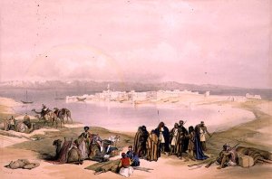 Suez, February 11th 1839, plate 124 from Volume III of The Holy Land, engraved by Louis Haghe 1806-85 pub. 1849