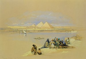 The Pyramids at Giza, near Cairo