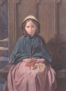 Portrait of a Girl Reading in a Church Pew, 1862