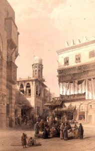 Bazaar of the Coppersmiths, Cairo, from Egypt and Nubia, Vol.3