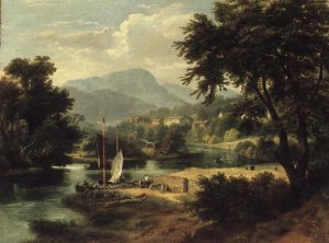 View of Clappersgate on the River Brathay above Windermere