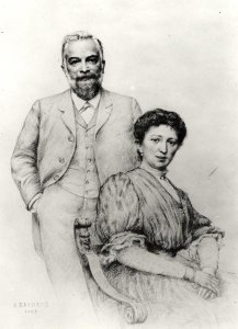 Adolphe Giraudon 1849-1929 and his wife, Claire, 1907