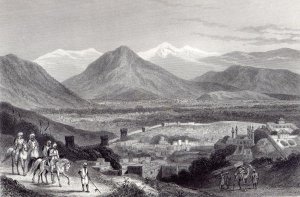 Cabul from the Bala Hissar, engraved by J. Stephenson, c.1870