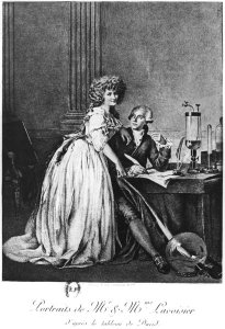 Antoine Laurent Lavoisier 1743-94 and his wife Marie Anne Paulze 1758-1836