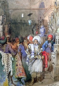 Vendors in the Covered Bazaar, Istanbul, 1851