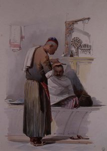 A Barber, c.1855