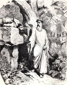 Human sacrifice by a Gaulish Druid, from Histoire de France by L.P. Anquetil, 1851