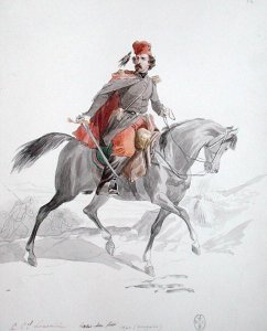 Colonel Christophe Juchault de La Moriciere 1806-65 at Muzayah, from Album Afrique 1835-45, 1840