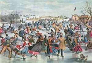 Winter on the Skating Pond in Central Park, 1862