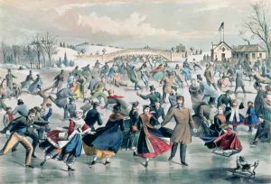 The Skating Pond, pub. by Currier and Ives, New York, 1862