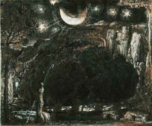 A Shepherd and his Flock under the Moon and Stars, c.1827