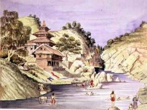 Bugna Bunaith on the right bank of the Baghmulty river near Chobhar July 1857