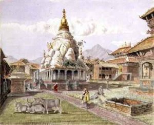 Rato Machhendranath Temple at Bungamati Newari Tribe Village Nepal July 1857