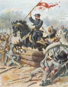 General Sheriden at the Battle of Five Forks Virginia 1st April 1865