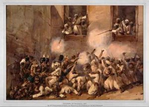 The 93rd Highlanders entering the breach at the storming of the Secundrabagh Lucknow 16th November 1857