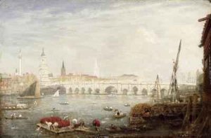 The Monument and London Bridge 1820-80