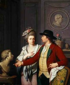 Samuel Nahl Shows his Bride a Bust of his Brother 1782