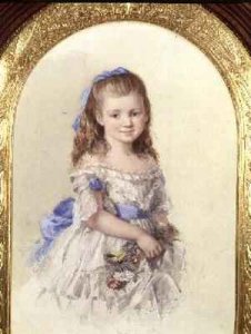 Portrait of Winifred Mary Bombass aged ten 1872