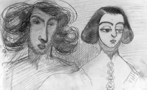 Self Portrait with George Sand 1804-76