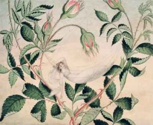 A fairy resting in a hammock spun from cobweb 1827-29